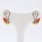 Vintage18k Yellow Gold with Orange Coral Earrings, 1960s, Set of 2 4