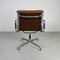 Groupe de Chaises en Cuir Marron Clair par Herman Miller pour Eames, 1960s 3