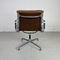 Sedia Soft Pad in pelle marrone chiaro di Herman Miller per Eames, anni '60, Immagine 3