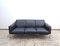 Vintage Italian Black Leather Sofa from Matteo Grassi 1