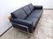 Vintage Italian Black Leather Sofa from Matteo Grassi 2