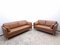 Leather Sofa in Cognac Colors, Set of 2 1