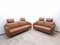 Leather Sofa in Cognac Colors, Set of 2 7