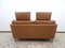 Leather Sofa in Cognac Colors, Set of 2 4