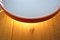 Illuminated Wall Mirror in Orange, 1970s 3