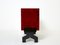 Mueble bar de piel de cabra roja de latón, años 60, Imagen 9