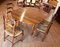 Vintage Dining Table and Walnut Chairs, Set of 7 2