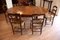 Vintage Dining Table and Walnut Chairs, Set of 7, Image 5