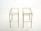 Brass Steel 2-Tier End Tables by Guy Lefevre for Maison Jansen, 1970s, Set of 2 2