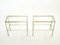 Brass Steel 2-Tier End Tables by Guy Lefevre for Maison Jansen, 1970s, Set of 2 7