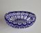 Deep Cobalt Blue Hand Sculpted Crystal Bowl from Val-Saint-Lambert, 1930s 2