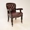 Chaise de Bureau William IV Antique en Cuir, 1840 2