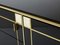 Vintage Black Lacquered Sideboard in Brass by Pierre Cardin, 1980 10