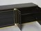 Vintage Black Lacquered Sideboard in Brass by Pierre Cardin, 1980 3
