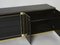 Vintage Black Lacquered Sideboard in Brass by Pierre Cardin, 1980, Image 3