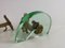 Italian Glass and Brass Hangers from Fontana Arte, 1940s, Set of 2, Image 3