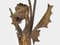 2-flammige Drachen-Wandlampe aus vergoldeter Bronze 3