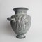 Amphora Vase in Black Bacon Stone with Figure Relief 2