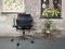 Aluminum Chair Ea 117 by Charles & Ray Eames for Vitra in Black Leather 4