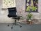 Aluminum Chair Ea 117 by Charles & Ray Eames for Vitra in Black Leather 8