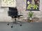 Aluminum Chair Ea 117 by Charles & Ray Eames for Vitra in Black Leather, Image 1