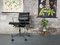 Soft Pad Chair Ea 217 von Charles & Ray Eames für Vitra in Schwarzem Leder 1