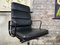 Sedia Soft Pad Ea 219 di Charles & Ray Eames per Vitra in pelle nera, Immagine 2