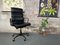 Soft Pad Chair Ea 219 par Charles & Ray Eames pour Vitra en Cuir Noir 1