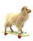Juguete con ruedas de oveja de arte popular, de principios del siglo XX, Imagen 19