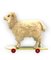 Juguete con ruedas de oveja de arte popular, de principios del siglo XX, Imagen 4