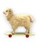 Juguete con ruedas de oveja de arte popular, de principios del siglo XX, Imagen 9
