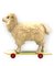 Juguete con ruedas de oveja de arte popular, de principios del siglo XX, Imagen 3