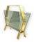 Italian Modern Magazine Rack in Brass, 1970 2