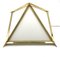 Italienische Pyramidenförmige Tischlampe aus goldenem Messing von Christos, 1970 14