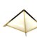 Lámpara de mesa piramidal italiana de latón dorado de Christos, 1970, Imagen 32