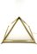 Lámpara de mesa piramidal italiana de latón dorado de Christos, 1970, Imagen 3