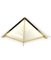 Lámpara de mesa piramidal italiana de latón dorado de Christos, 1970, Imagen 9