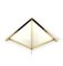 Lámpara de mesa piramidal italiana de latón dorado de Christos, 1970, Imagen 23