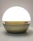 Postmodern Space Age White Opaline Murano Glass and Brass Table Lamp, Italy, 1980s 2