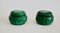 Art Deco Green Glass Paste Boxes, 1930s, Set of 2 3