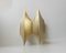 Danish Modernist Sculptural Gothic II Brass Sconce from Lyfa, 1960s 1