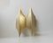 Danish Modernist Sculptural Gothic II Brass Sconce from Lyfa, 1960s, Image 1