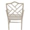 Spanish Armchair in White Lacquered Wood Imitating Bamboo, 1980s 3