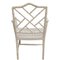 Spanish Armchair in White Lacquered Wood Imitating Bamboo, 1980s, Image 3