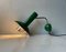 Dänische moderne verstellbare grüne Wandlampe von Louis Poulsen, 1970er 3