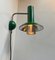 Danish Modern Adjustable Green Wall Lamp by Louis Poulsen, 1970s 5