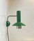 Dänische moderne verstellbare grüne Wandlampe von Louis Poulsen, 1970er 1