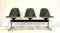 Tandem Bench in Fiberglas with Leather Seat by Charles & Ray Eames for Herman Miller, 1960s 1