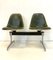 Tandem Bench in Fiberglas and Leather Seat by Charles & Ray Eames for Herman Miller, 1960s 1