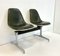 Tandem Bench in Fiberglas and Leather Seat by Charles & Ray Eames for Herman Miller, 1960s, Image 12